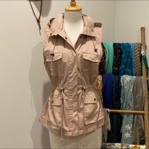 NWOT Dusty Pink Safari Vest